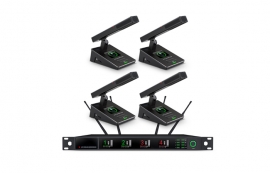 麒麟方圖無線會議套裝1-4方桿/M系列T2-WS-M401