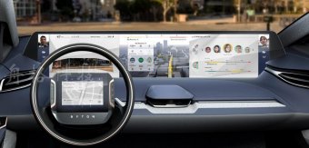 拜騰推出“未來方向盤” 將平板電腦鑲嵌其中